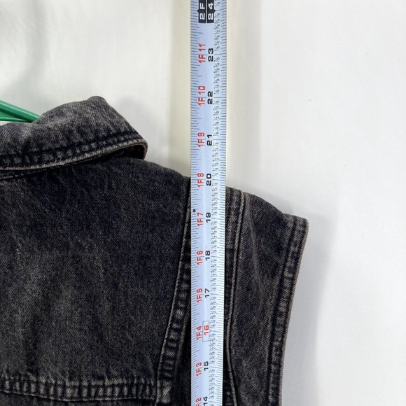 Sezane Women's Tim Jacket Vest Black Grey Denim Size Small NWT - Picture 10 of 10